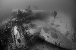 Japanese Betty Bamber in Truk Lagoon by Curt Bowen 